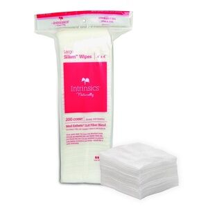 Intrinsics Naturally Large Silken Wipes- 4x4, perfect for skincare application